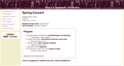 Desktop Screenshot of ithacacommunityorchestra.org