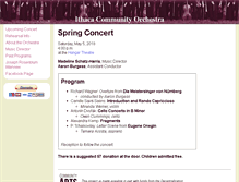 Tablet Screenshot of ithacacommunityorchestra.org